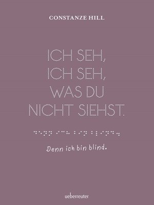cover image of Ich seh, ich seh, was du nicht siehst--Denn ich bin blind